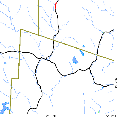 Zip code 05148 close-up map