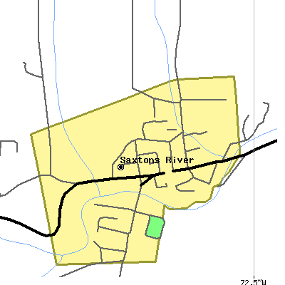 Zip code 05154 close-up map