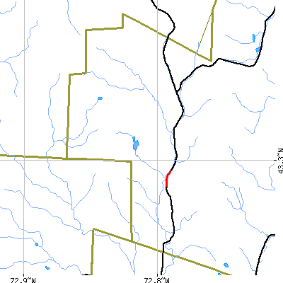 Zip code 05161 close-up map