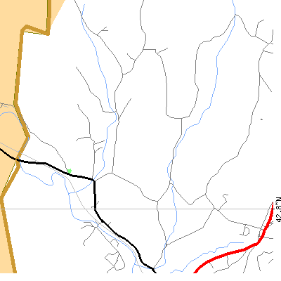 Zip code 05260 close-up map
