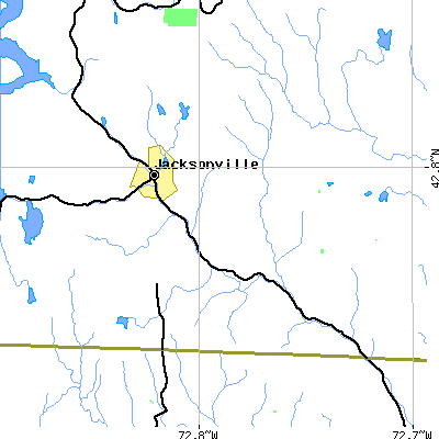 Zip code 05342 close-up map