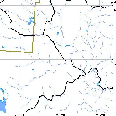 Zip code 05343 close-up map