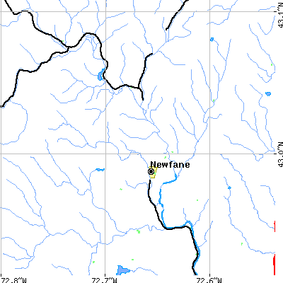 Zip code 05345 close-up map