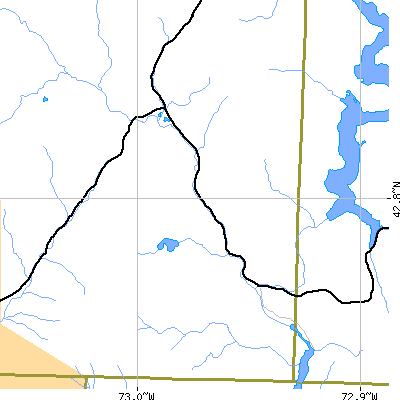 Zip code 05350 close-up map