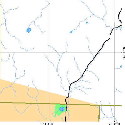 Zip code 05352 close-up map