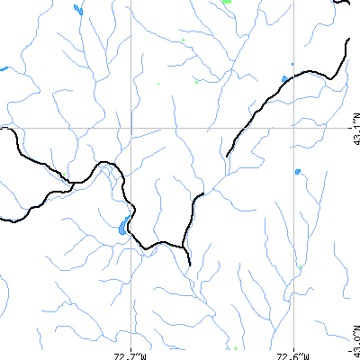Zip code 05353 close-up map