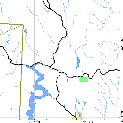 Zip code 05363 close-up map