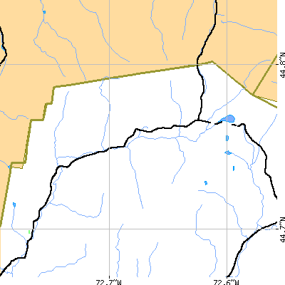 Zip code 05442 close-up map