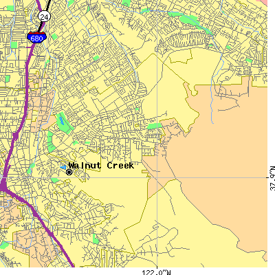 Zip code 94598 close-up map