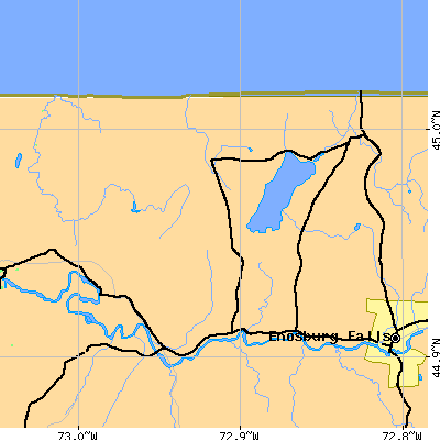Zip code 05457 close-up map