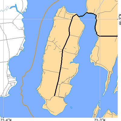 Zip code 05463 close-up map