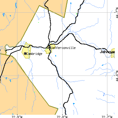 Zip code 05464 close-up map