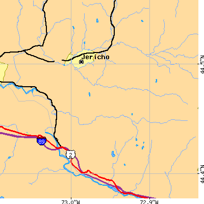 Zip code 05465 close-up map