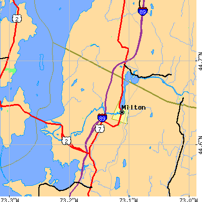 Zip code 05468 close-up map