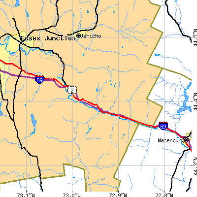 Zip code 05477 close-up map