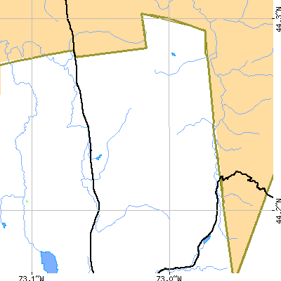 Zip code 05487 close-up map
