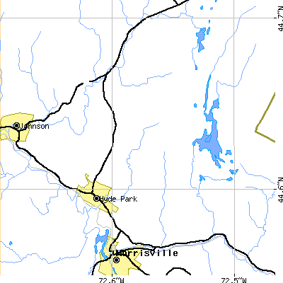 Zip code 05655 close-up map