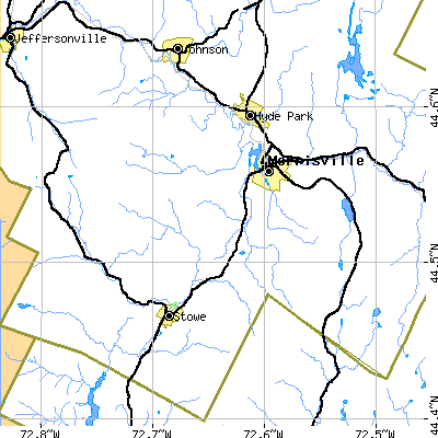Zip code 05661 close-up map