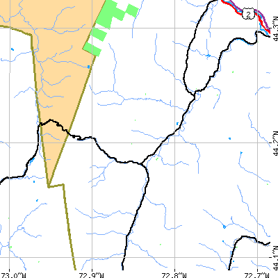 Zip code 05673 close-up map