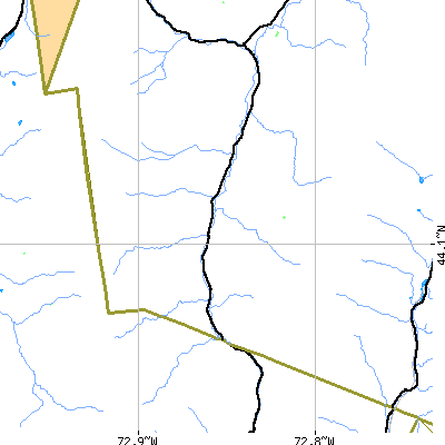 Zip code 05674 close-up map