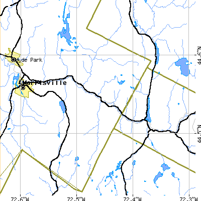 Zip code 05680 close-up map