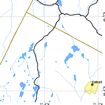 Zip code 05681 close-up map