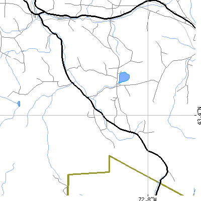 Zip code 05730 close-up map