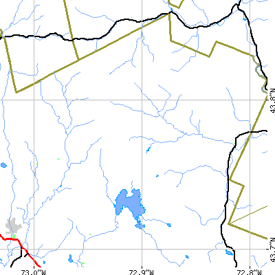 Zip code 05737 close-up map