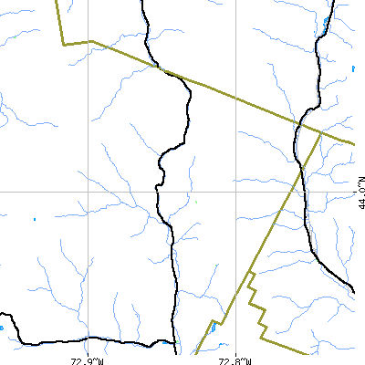 Zip code 05747 close-up map