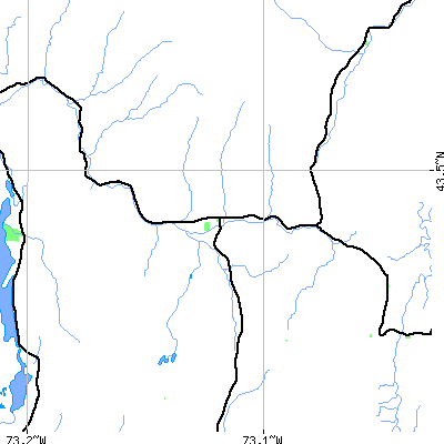 Zip code 05757 close-up map
