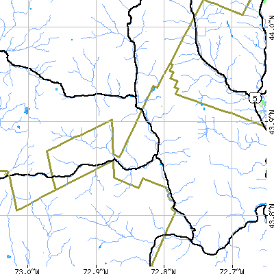 Zip code 05767 close-up map