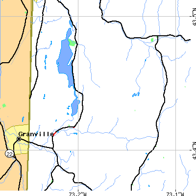 Zip code 05774 close-up map