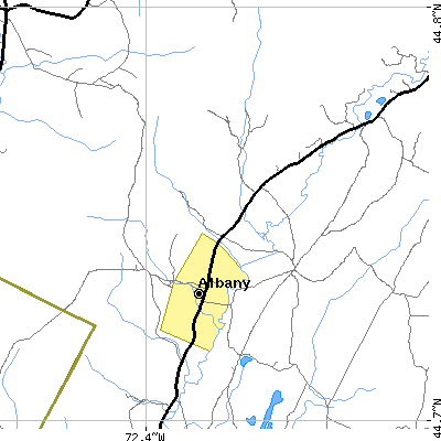 Zip code 05820 close-up map