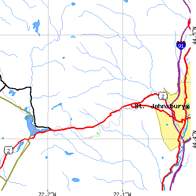 Zip code 05828 close-up map