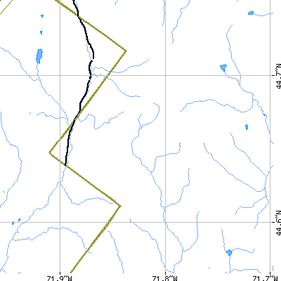 Zip code 05837 close-up map