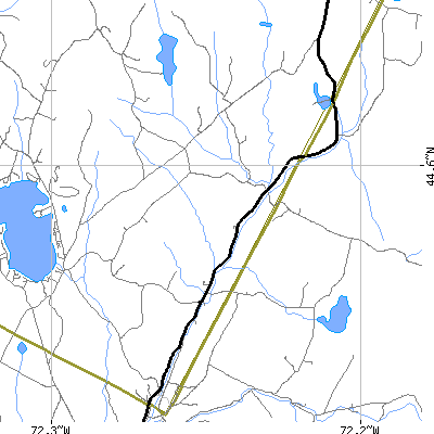 Zip code 05842 close-up map