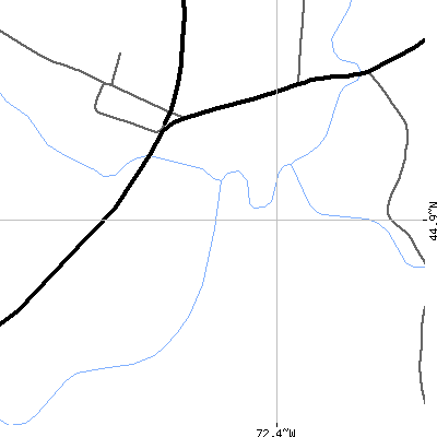 Zip code 05868 close-up map