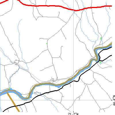 Zip code 05904 close-up map