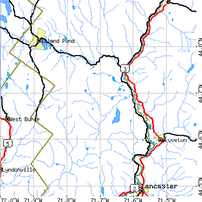 Zip code 05905 close-up map