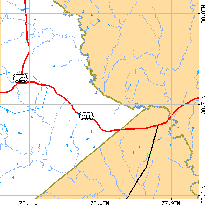 Zip code 20106 close-up map