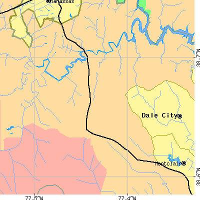 Zip code 20112 close-up map