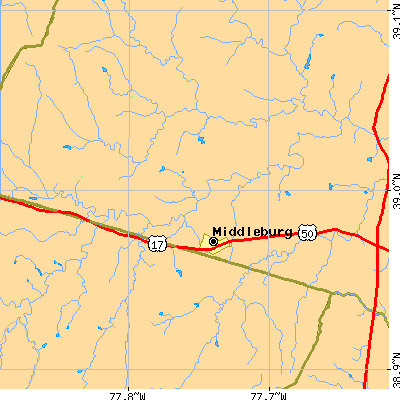 Zip code 20117 close-up map