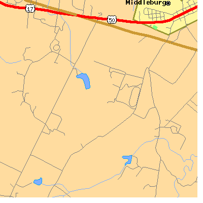 Zip code 20118 close-up map