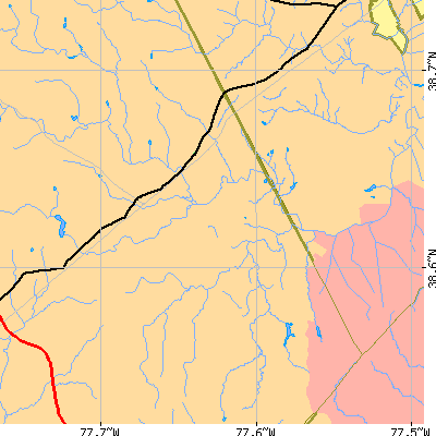 Zip code 20119 close-up map