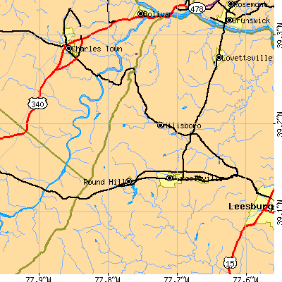 Zip code 20132 close-up map