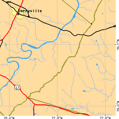 Zip code 20135 close-up map