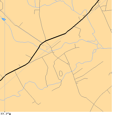 Zip code 20138 close-up map