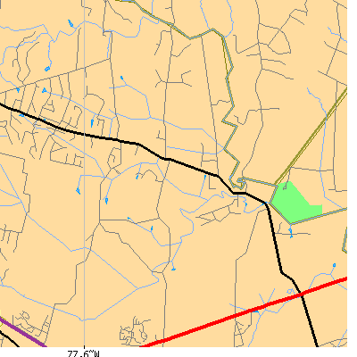 Zip code 20143 close-up map