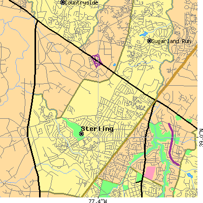 Zip code 20164 close-up map