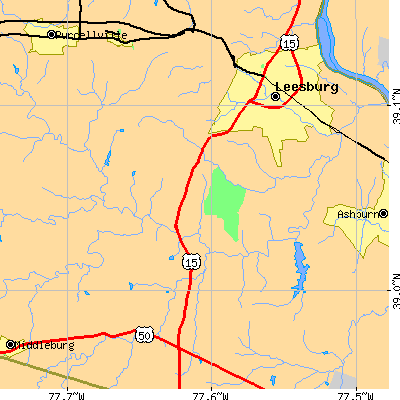 Zip code 20175 close-up map